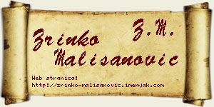 Zrinko Mališanović vizit kartica